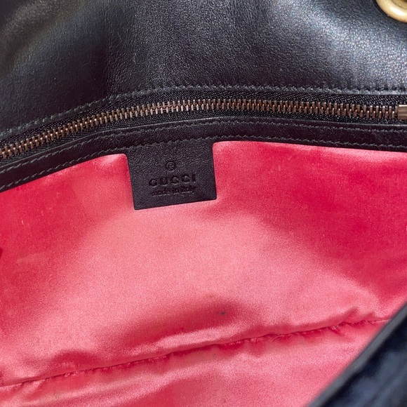 Gucci GG marmont crystal embellished velvet Crossbody bag - Picture 14 of 17